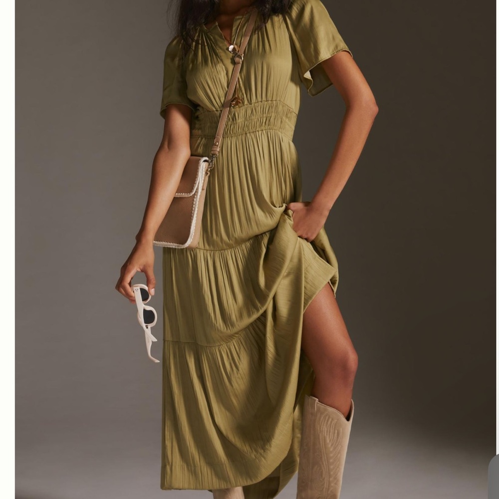 Somerset dress green and unique fabric! Lots of life still left